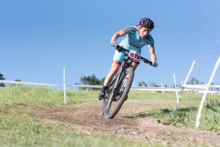 Vallnord, La Massana, Andorra. 17 July 2018. XCO MOUNTAIN BIKE MASTER WORLD CUP 2018, UCI, Mountain Bike World Cup MAsters 2018, Vallnord Andorra. 17/07/2018 Credit: Martin Silva Cosentino / Alamy Live Newsのeditorial素材