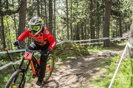 UCI WORLD CUP ANDORRA VALLNORD 2018 En La Massana, Andorra. Copa del Mundo UCI 2018.のeditorial素材