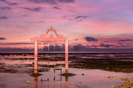 Sunset, Gili Trawangan, Indonesiaの写真素材