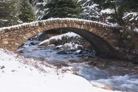 BRIDGE IN ANDORRAの写真素材