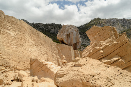 Stone quarries Atlantis, Ibiza, Balearic Islands, Spainの写真素材