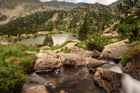 Lake Pessons in Grau Roig, Encamp, Andorra