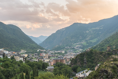 Cityscape at Encamp in Andorraの写真素材