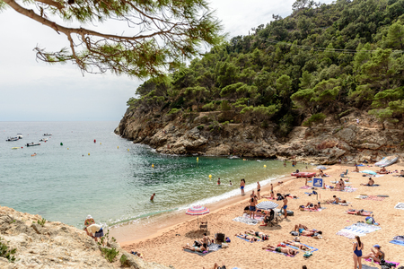 Tossa de Mar, Costa Brava, Catalunya, Spainのeditorial素材