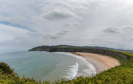 Beautiful Beach, Langre, Cantabria, Spainの写真素材