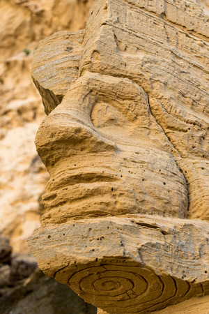 Ibiza, Spain - september 1 2019: Sa pedrera de Cala de Hort, Atlantis at late afternoonのeditorial素材