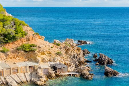 Landscapes of the island of Ibiza. Cala d en Serra,  Sant Joan de Labritja, Ibiza.の写真素材