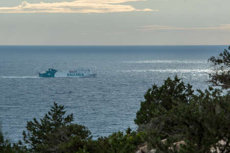 Ses Salines beach in the Ses Salinas National Park of Ibiza and Formentera, Spain.のeditorial素材
