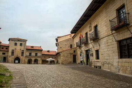 Santilana del mar, Sapin : 2019 may 09 Cloudy day in the Streets typical of old world heritage...