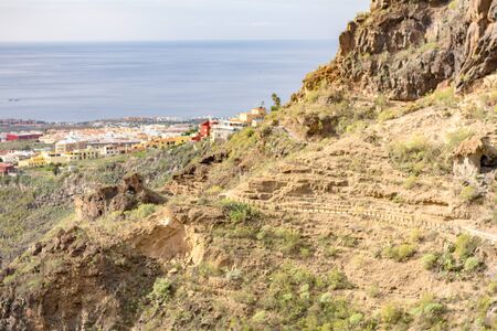 Beautiful landscapes of Barranco del Infierno in Tenerife.の写真素材