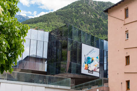 ESCALDES-ENGORDANY, ANDORRA - 2020 juny 8: ArtalRoc in the  River Valira on Engordany Bridge and...