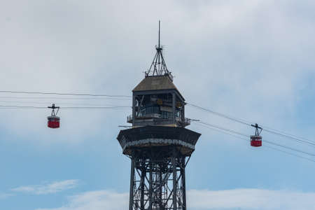 Barcelona, Spain - July 28 2020: People walking through empty streets after COVID 19 in Barcelona, Spain.のeditorial素材