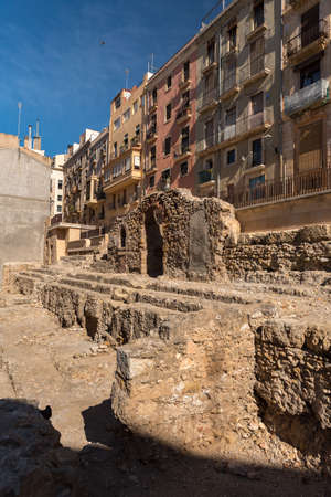 Tarragona, Spain: 2020 September 27: Sunny day in Tarragona Circ Romano in Spainのeditorial素材