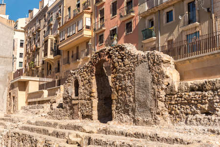 Tarragona, Spain: 2020 September 27: Sunny day in Tarragona Circ Romano in Spainのeditorial素材
