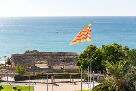 Tarragona, Spain: 2020 September 27: Sunny day in Tarragona Amphitheater in Spainのeditorial素材