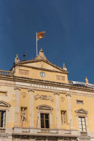 Tarragona, Spain: 2020 September 27: Sunny day in the Tarragona City Council in Spain, in the summer...