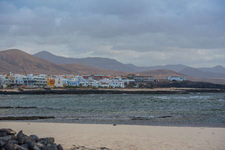 Cityscpe of El Cotillo, Fuerteventura, Spain in summer.の写真素材