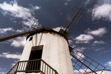 Windmills on the island of Fuerteventura in Spain.のeditorial素材