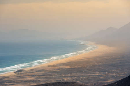 Landscape of the Cofete Beaches in Fuerteventura, Spain.の写真素材