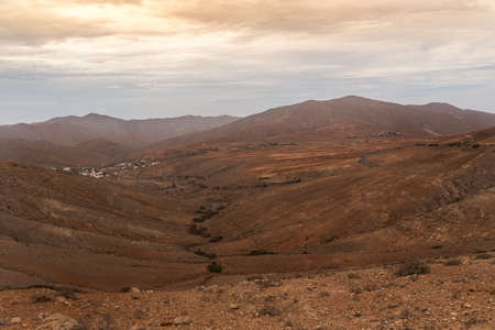 View of the Valley in Bentancuria on the island of Fuerteventura in Spain.の写真素材