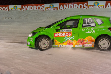 Pas de la Casa, Andorra - December 19 2020: French driver Franck LAGORCE in a Andros Sport AS01 race in the eTrophee Andros, on Dec 19, 2020 in Andorra.のeditorial素材