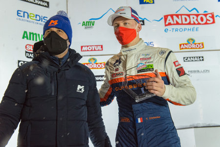 Pas de la Casa, Andorra - December 19 2020: French driver Yann EHRLACHER in a DUPESSEY AS01 race in the eTrophee Andros, on Dec 19, 2020 in Andorra.のeditorial素材