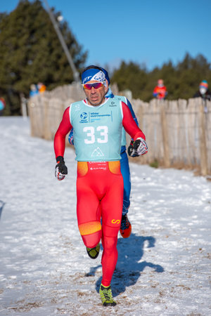 Naturlandia, Andorra: 2021 March 20: JoanFreixa ESP in the 2021 World Triathlon Winter Championships Andorraのeditorial素材
