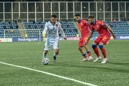 Andorra La Vella, Andorra: 2021 March 25: K. Bare ALB in the Qatar 2022 World Cup Qualifying match.のeditorial素材