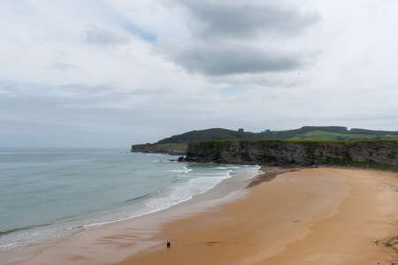 Beautiful Beach, Langre, Cantabria, Spain.の写真素材