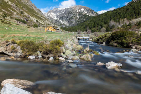 Landscape of the Vall de Incles in Andorra in spring 2021.の写真素材