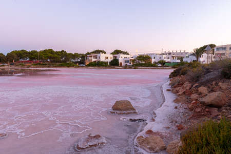 Sunset on Las Salinas in Formentera in 2021.の写真素材