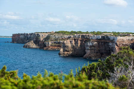 Sunny morning at Punta Prima on the Island of Formentera, Spain.の写真素材