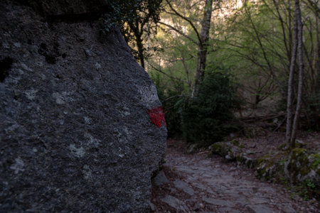 Trail at Madriu Perafita Claror Valley in Andorra,UNESCO world heritage site.