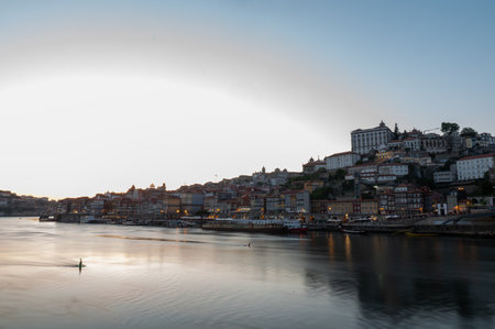 Port, Portugal. 2021 05 May . Cityscape of Porto over the Douro Luis II river in Porto, Portugal in Summer 2022.のeditorial素材