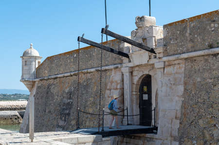 Lagos, Portugal. 2022 May 06 . Forte da Ponta da Bandeira in the tourist city of Lagos in the Algarve, Portugal in the summer of 2022.のeditorial素材