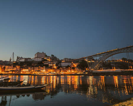Port, Portugal. 2021 05 May . Cityscape of Porto over the Douro Luis II river in Porto, Portugal in Summer 2022.のeditorial素材