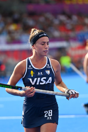 Terrassa, Spain. 2022 July 7 . Julieta JANKUNAS ARG in the Argentina vs Canada Field Hockey match at the FIH Hockey Womens World Cup 2022.のeditorial素材