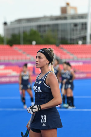 Terrassa, Spain. 2022 July 7 . Julieta JANKUNAS ARG in the Argentina vs Canada Field Hockey match at the FIH Hockey Womens World Cup 2022.のeditorial素材