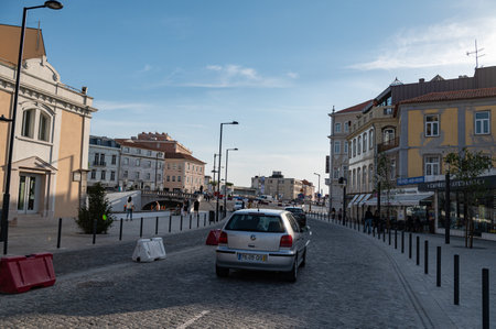 Aveiro, Portugal. 2022 May 12 . Panorama in the Center of the tourist city of Aveiro in Portugal in the summer of 2022.のeditorial素材
