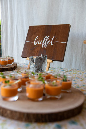 Wedding buffet in heart of glass on the beach of Tarragona in Spain.のeditorial素材