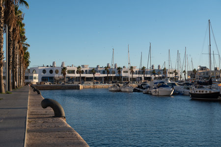 Alicante, Spain : 2022 November 18 : People at the Marina and Paseo Maritimo in the touristic city of Alicante in Spain in 2022.のeditorial素材