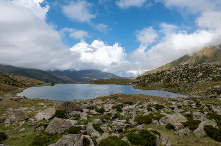 Estany de Les Abelletes in Andorra in Pas de La Casa, Andorra.