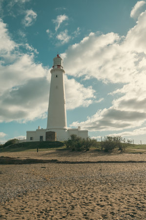 Lighthouse of the city of La Paloma in Rocha in Uruguay.の写真素材