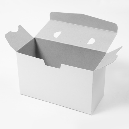 Empty white box on the white background