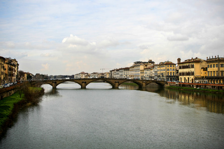 canal view in italyの写真素材