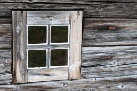 old wooden house with window