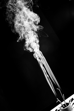 white smoke abstract on black background textureの写真素材