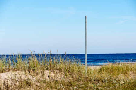 late fall colors in dunes near the sea in autumnの写真素材