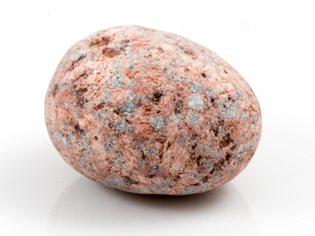 single stone isolated on white background. geological elementの写真素材