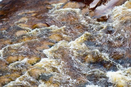 abstract frozen ice textures in the forest country river in winter
